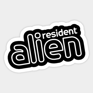 alien monoline art Sticker